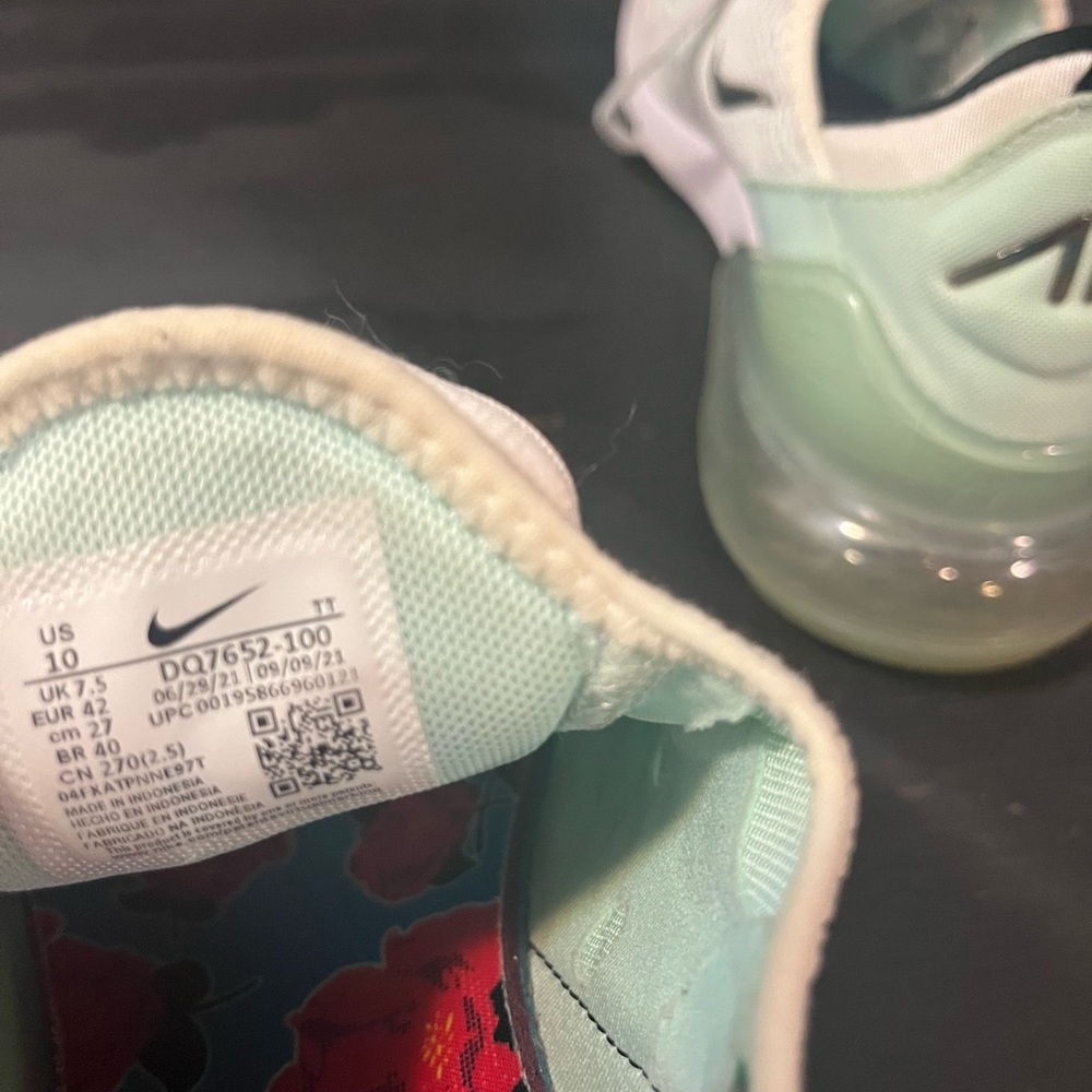 Nike Air Max 270 Womens Size 10 White Mint Foam Washed Teal Shoes DQ7652-100 - Picture 8 of 8